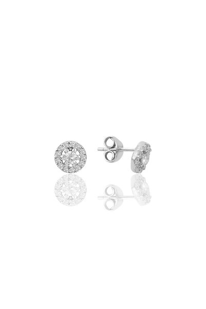 Silver Diamond Model Earrings Sgtl9879Rodaj