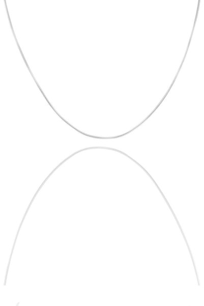 60 cm Silver Italian Snake Necklace - Sgtl11292Rodaj