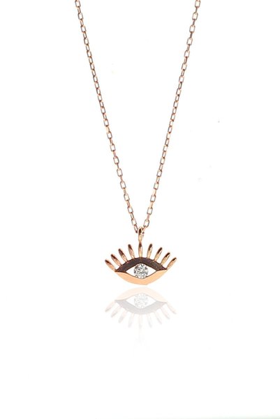Women's Silver Eye Necklace Sgtl9143