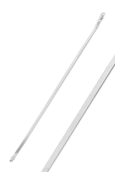 Silver Italian Flat Bracelet Sgtl9832-Rodaj