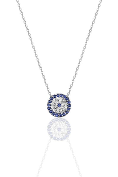 Silver Evil Eye Model Necklace Sgtl9874Rodaj