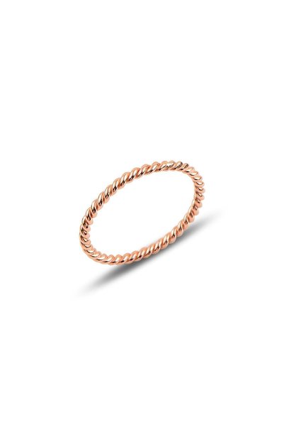 Silver Rose Thin Ring Sgtl10114Rose