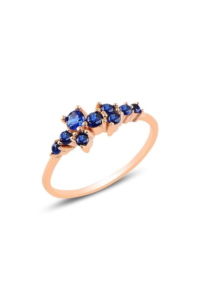 Silver Rose Sapphire Stone Lady Silver Ring Sgtl10616