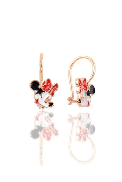 Silver Rose Enamel Children's Earring Sgtl11801Rose