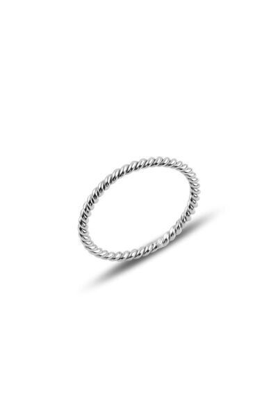 Silver Rhodium Thin Ring Sgtl10114Rodaj