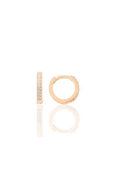 Silver Rose Zircon Stone 10 mm Hoop Earring Tragus Piercing Helix Cartilage Earring Sgtl11738Rose