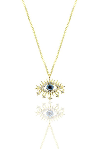 Women's Gold Gilded Lareyn Silver Necklace Sgtl10154Gold