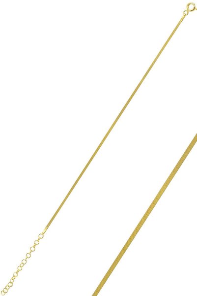 Silver Gold Colored 1.7 Mm Thick Italian Flat Bracelet Sgtl10096gold
