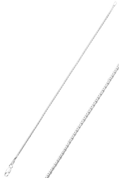 Men's Bracelet with Silver Cube Chain Sgtl12270Rodaj