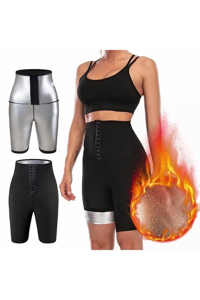 Sauna-Short Model Thermal Hook-and-Eye Corset-Effect Slimming Body-Shaping Contouring Shorts