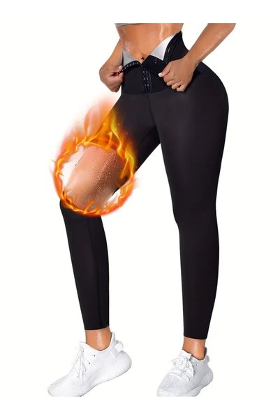 Sauna-Leggings Model Thermal Agraphed Corset Effective Leggings Slimming Body Shaper Gathering
