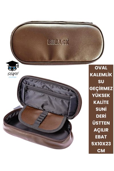 Oval Pen Holder Top Opening Quality Waterproof Fabric 5X10X23 cm Pencil Bag Pencil Case