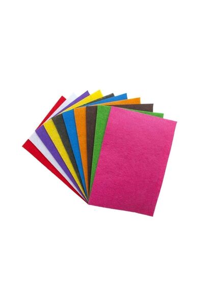 10 парчиња тенок филц во различни бои 25x25 cm