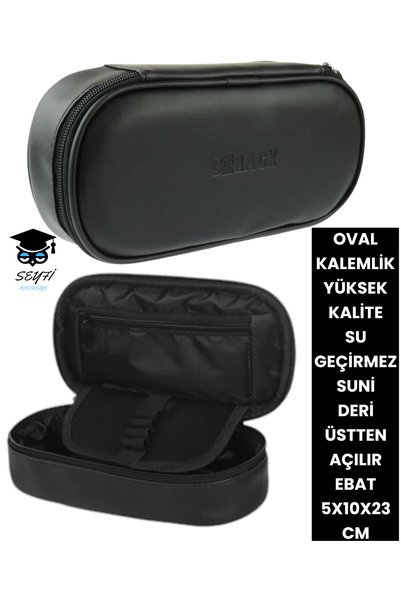 Oval Pen Holder Top Opening Quality Waterproof Fabric 5X10X23 cm Pencil Bag Pencil Case