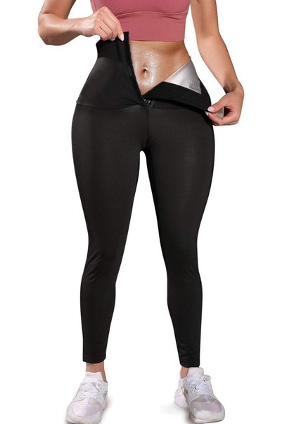 Sauna-Leggings Model Fat Burning Slimming Two Size Slimming High Waist Graffed Sauna Thermal Leggings