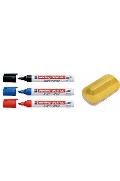 360XL Whiteboard Pen Set 4 Blue 4 Black 2 Red Board Eraser Gift
