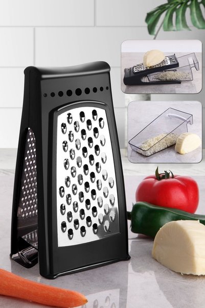 Luxury Stainless Steel Black Container Grater - Professional Grater