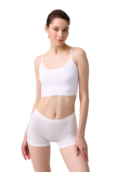 Premium - Women's White Ultra-Comfortable Seamless Boxers