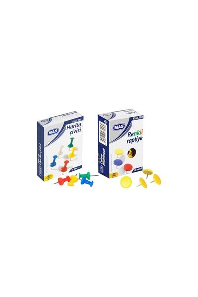 Colorful Thumbtack and Map Nail