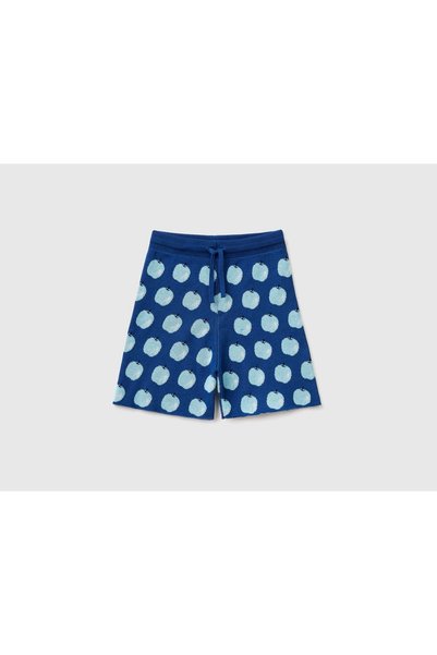 Boy's Mix Fruit Patterned Knitwear Shorts