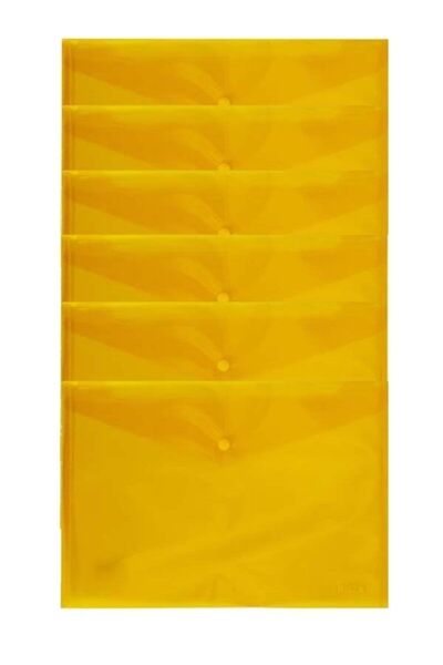 Yellow Snap Envelope File 6 Pieces