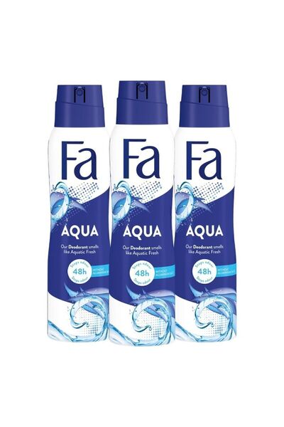 Aqua Deosprey 150 ml женски дезодоранс - 3 парчиња, 48 часа долготрајна свежина на океан