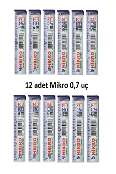 Min графит 0.7 2b со линијар - пакување од 12