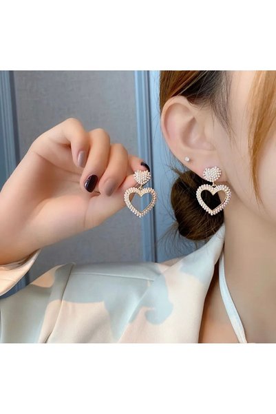 Gold Pearl Detailed Earrings