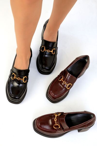 Black Classic Heeled Women's Shoes 19561