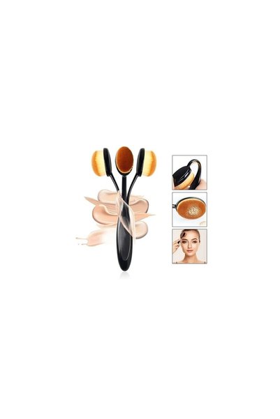 Oval makeup brush soft toothbrush type cosmetic facial powder foundation (1 PC)