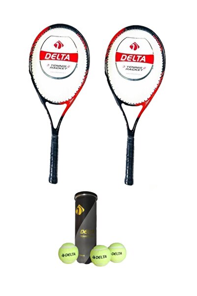 2 парчиња Flame 27 инчи тениски рекет од еден дел L2 Grip + 2 парчиња торба за тенис + 3 парчиња професионални топчиња за натпревар