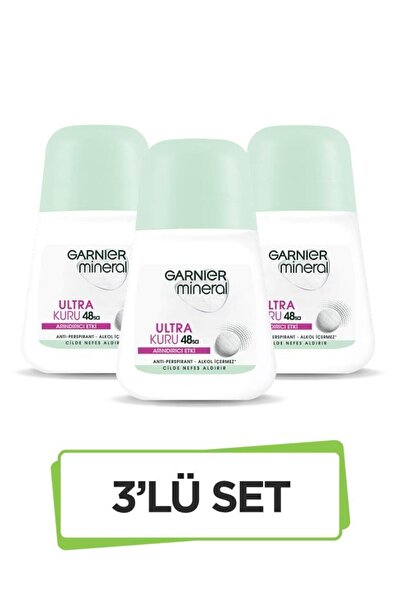 Сет од 3 рол-он дезодоранси Mineral Ultra Dry
