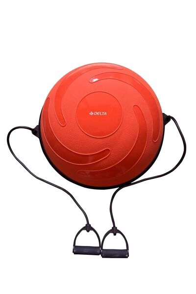Ultra Dura-Strong нов Deluxe модел 62 Cm дијаметар Bosu топка Bosu топка алатка за баланс за пилатес (со пумпа)