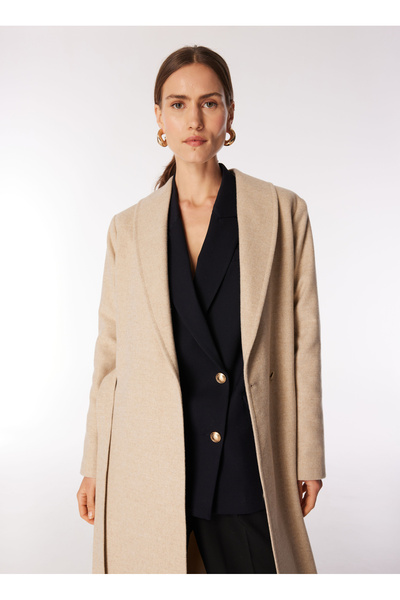 Light Beige Women's Coat Fc4Wl-Kbn0041