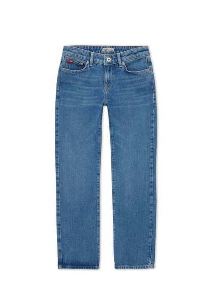 Wide Leg Straight Light Navy Blue Women's Denim Pants 242 LCF 121006 SUSIE POSEY DB LIGH