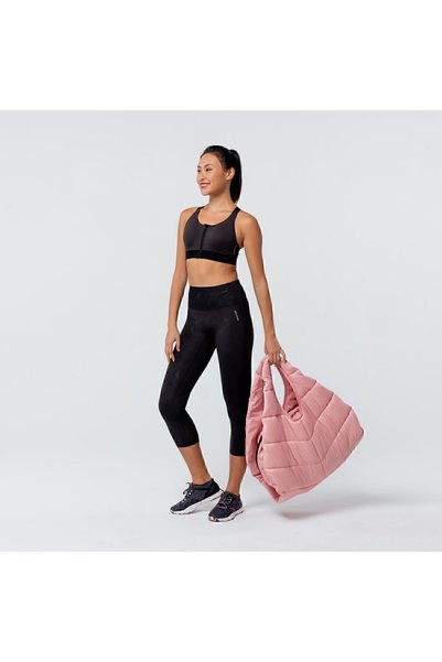Black Plus Size Zippered Sports Bra (BRA) 920 - Fitness Cardio