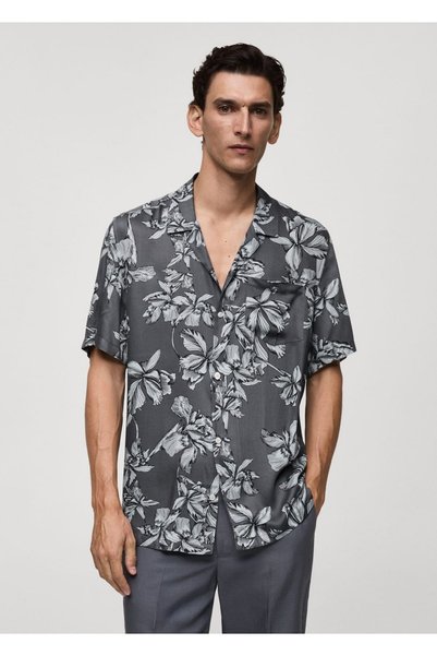 Regular Fit Hawaiian Print Shirt