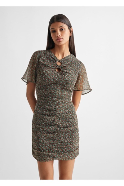 Patterned chiffon dress