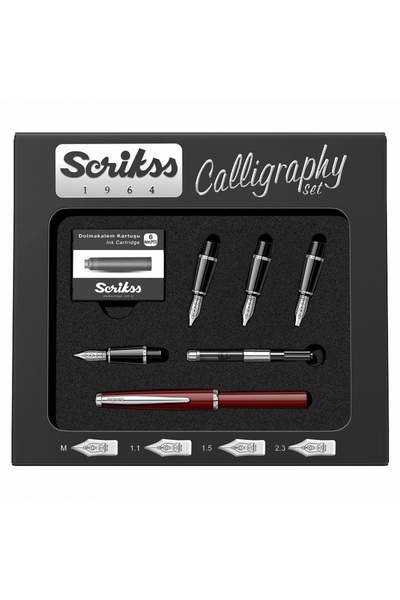 33 Calligraphy Set Claret Red