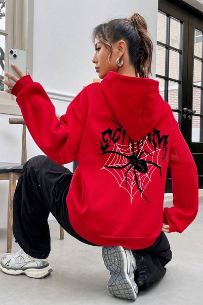Scream Printed Oversize Sweatshirt