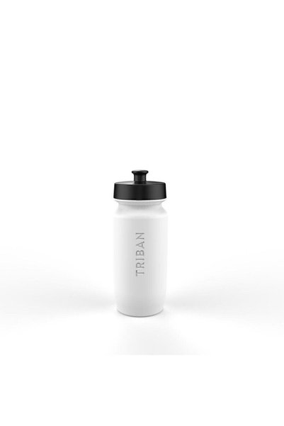 Bicycle Water Bottle Ergonomic Practical Water Bottle - 550 Ml - White - Essential