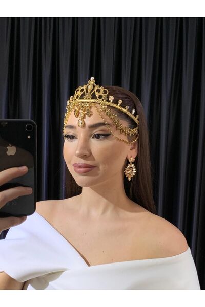 Украс за глава со камења за невеста, свадба, свршувачка, кна, Hürrem