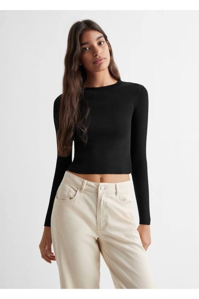 Cut-Out Detailed Knitted Sweater