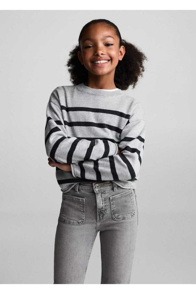 Flared Leg Pocket Jean Trousers