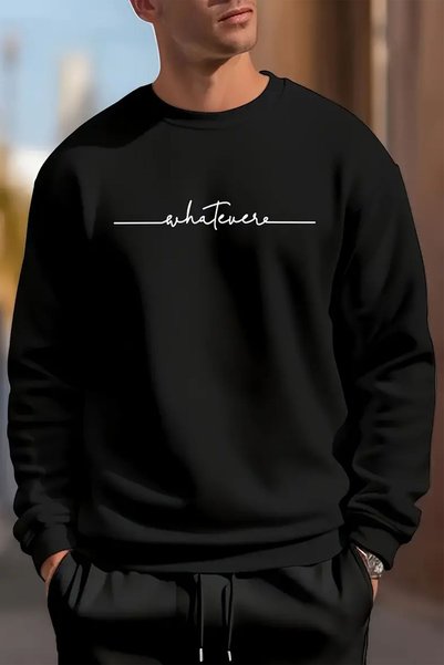 Whatever Printed Oversize Sweatshirt
