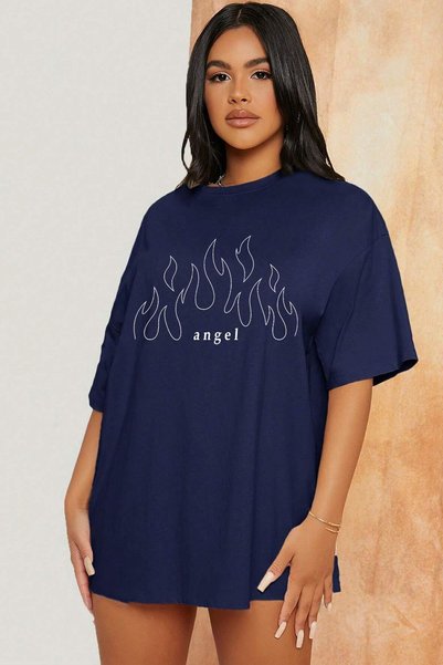 Green Angel Printed T-shirt