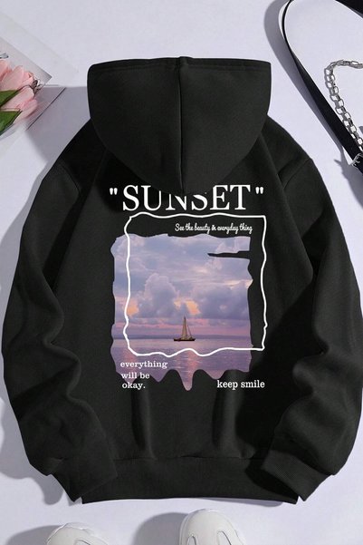 Unisex Sunset Printed Sweatshirt