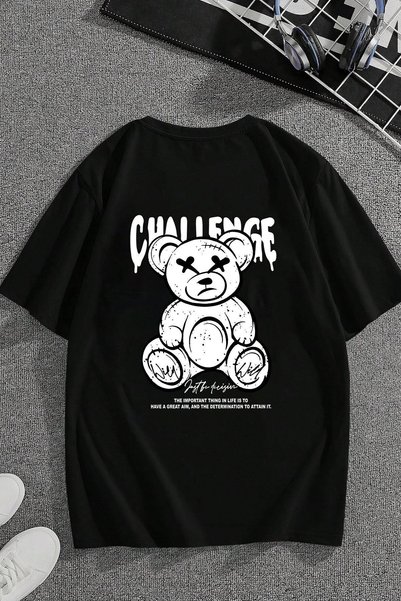 Unisex Chalenge Back Printed Design T-shirt