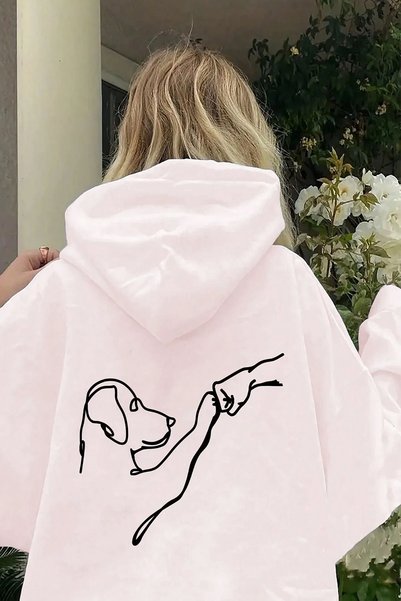 Can Dude Printed Oversize Sweatshirt