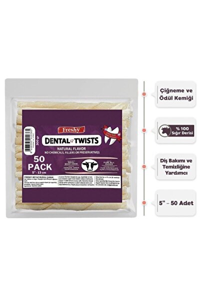 Dental Chews бели стапчиња за џвакање за кучиња за дентално здравје 50 парчиња 300 g